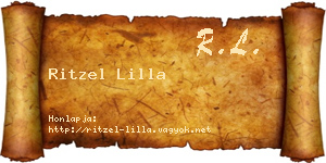 Ritzel Lilla névjegykártya
